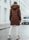 Damen Winterjacke VIRELIA gesteppt mit Kapuze braun Dstreet TY4936