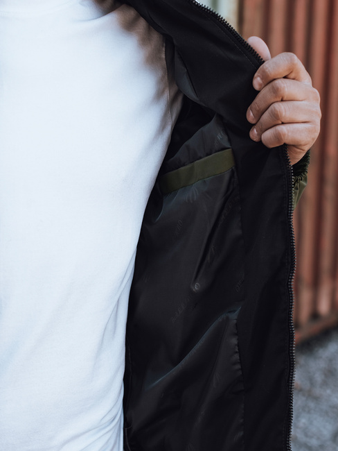 Herren Steppwinterjacke mit Kapuze grün Dstreet TX4949