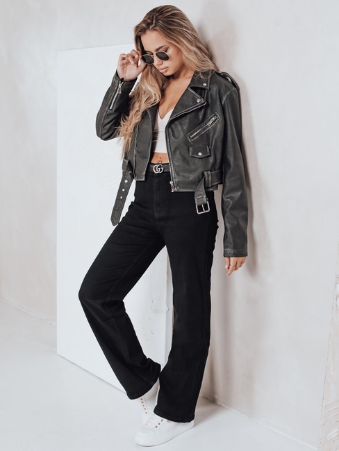 Damen Jeans mit weitem Bein schwarz Dstreet UY2748