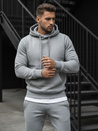 Herren Kapuzenpullover Hellgrau BX3646
