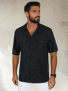 Herren Kurzarmhemd schwarz Dstreet KX1084