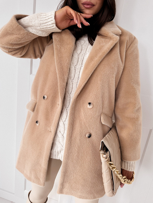 Damen Alpaka SERENITY Mantel hellbeige Dstreet TY3886