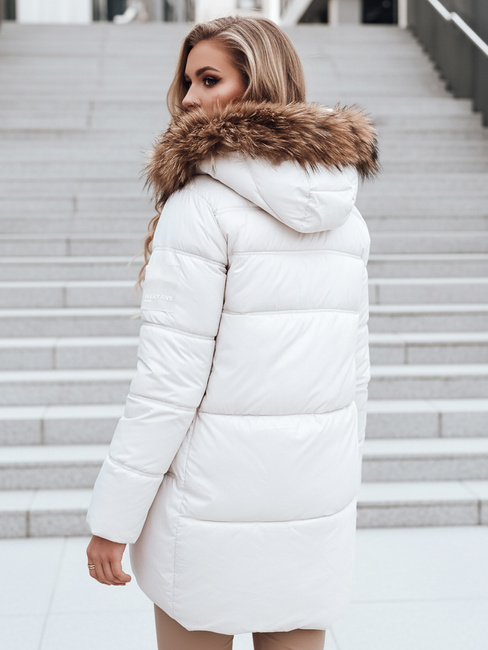 Damen Stepp-Winterjacke mit Kapuze hellbeige Dstreet TY5507