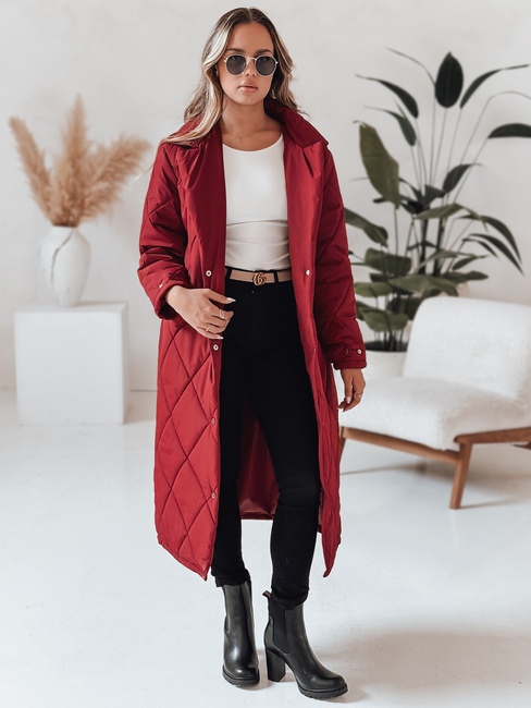 Damen-Winterjacke WARMISSA gesteppt burgunderrot Dstreet TY4918