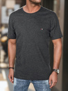 Besticktes Herren-T-Shirt dunkelgrau Dstreet RX5634