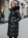 Damen Winterjacke ELECIO lang gesteppt mit Kapuze schwarz Dstreet TY5178z