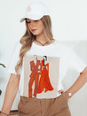 Damen T-shirt mit Aufdruck COMDI Farbe Weiß DSTREET RY2584