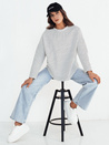 Damen Sweatshirt in Übergröße PEILLE weiß Dstreet RY2364