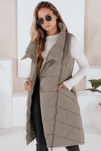 Damen Steppweste SERKIS Grün Dstreet TY3279