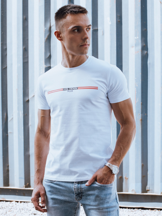 Weißes Herren-T-Shirt Dstreet RX5547