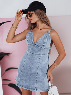 Trägerloses Kleid aus Denim LEALA Dstreet EY2568_2