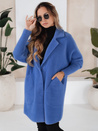 Damen Mantel Alpaka Imitat RITA II Blau Dstreet NY0627