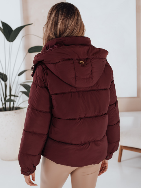 Damen Stepp-Winterjacke mit Kapuze kastanienbraun Dstreet TY5065