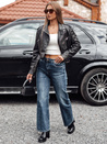 Damen Denim-Hose WESTCODE weit, hoch, blau Dstreet UY2212