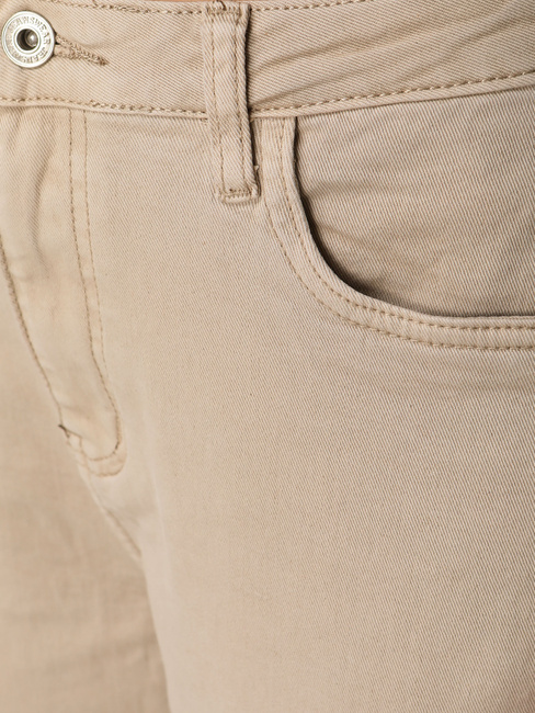 Damen-Jeans mit hoher Taille in Mama-Passform beige Dstreet UY2872