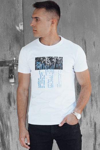 Weißes Herren-T-Shirt Dstreet RX5544