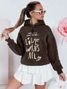 Damen-Kapuzenpullover LOVEWILL braun Dstreet BY1470