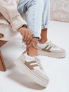 Frauen isolierte Plattform Turnschuhe beige Dstreet ZY1080