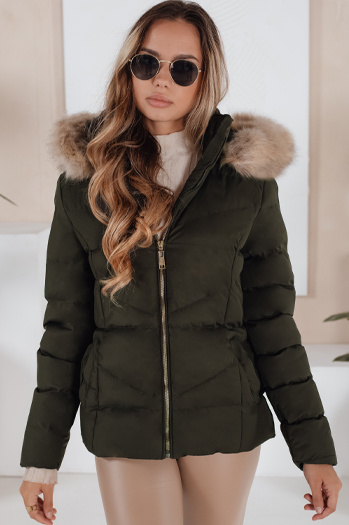 Damen Winterjacke gesteppt grün Dstreet TY5133