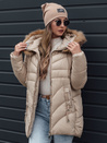 Damen Winterjacke MELOMA gesteppt mit Kapuze hellbeige Dstreet TY4714