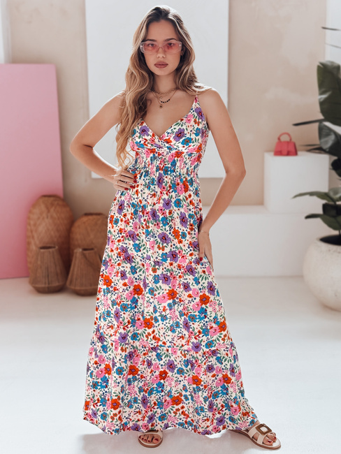 FLOWMISS weißes geblümtes Maxikleid von Dstreet EY2628