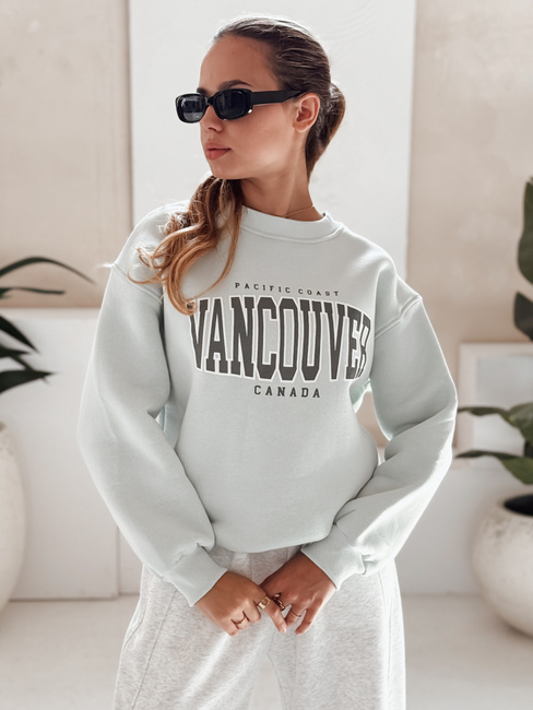 Damen Sweatshirt ohne Kapuze VANCOUVER mint Dstreet BY1226