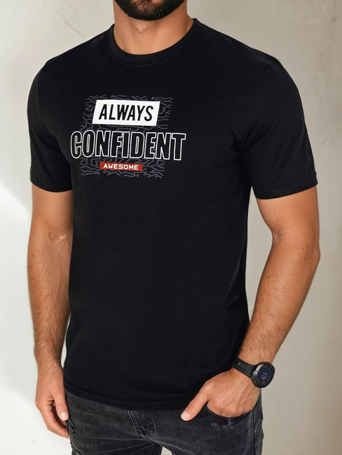 Herren T-shirt mit Aufdruck Farbe Schwarz DSTREET RX5407