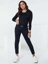 TRENDIOSS Damenhose mit Gürtel navy blau Dstreet UY2267