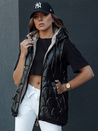 Damen Steppweste mit Kapuze GLITZY schwarz Dstreet TY4447