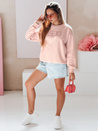 Damen Sweatshirt in Übergröße mit Stickerei EASYJOY rosa Dstreet BY1513
