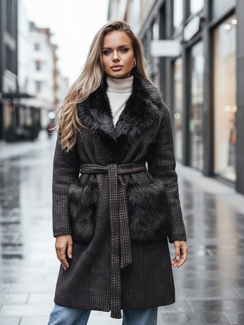 Damen Pelzmantel braun Dstreet TY5229z