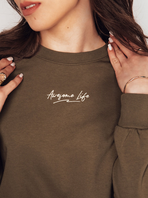 Damen Sweatshirt ohne Kapuze AWIOL Farbe Braun DSTREET BY1273