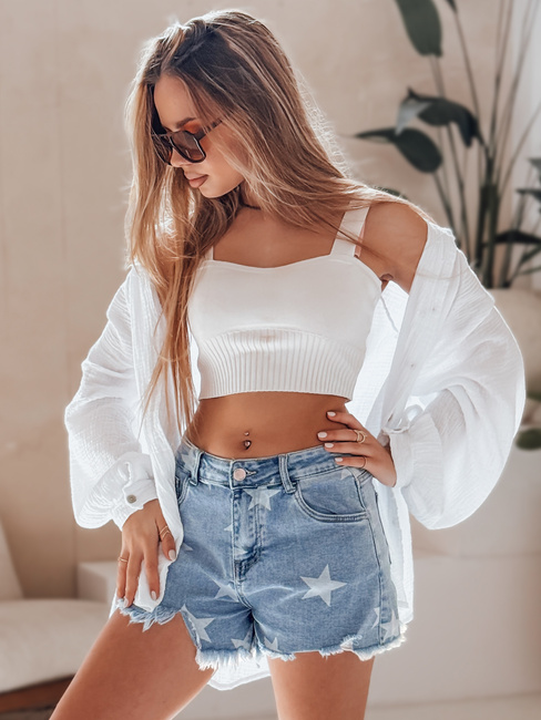 Damen Star Denim Shorts MOONSTAR blau Dstreet SY0471