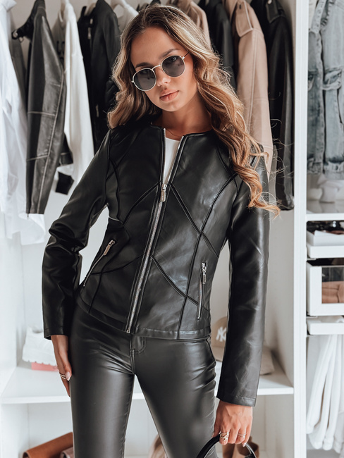 Damen Lederjacke CHICLEATHER schwarz Dstreet TY4969