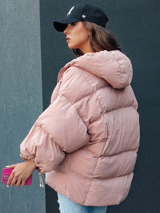 Steppjacke in Übergröße mit Kapuze PARIMA rosa Dstreet TY4480