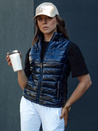 Kurze gesteppte Damenweste WIANO navy blau Dstreet TY4523