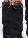 Damenstiefel mit Crinkle Schaft Wildleder schwarz Dstreet ZY1130