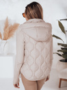 Damen Steppweste mit Kapuze MISSVEST beige Dstreet TY5020