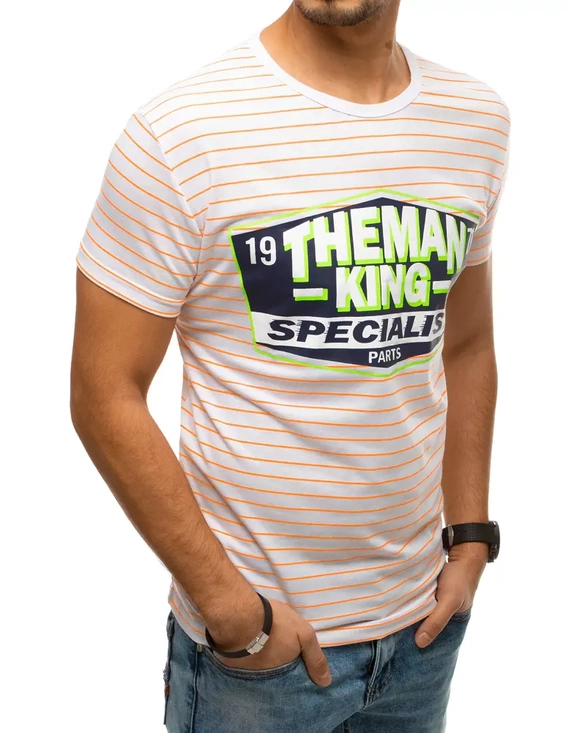 Herren T-shirt mit Aufdruck Weiß Dstreet RX4397