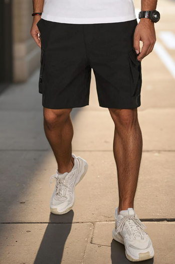 Herren Stoff Kampfshorts schwarz Dstreet SX2503