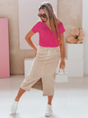 Damen Einheitsgröße gerippte Bluse KISS LOOK rosa Dstreet RY2832