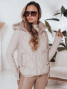 Damen Steppweste mit Kapuze MISSVEST beige Dstreet TY5020