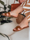 Damen Flip-Flops mit Cut-Outs KLASSINO camel Dstreet ZY0882