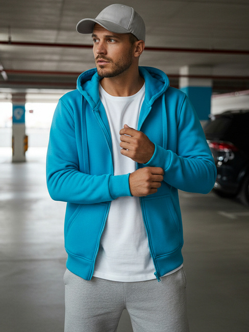 Herren Kapuzenpullover Hellblau Dstreet BX4689