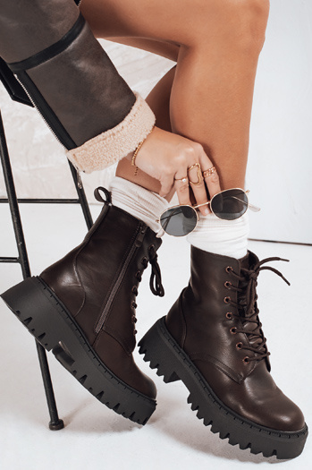 Damen isolierte Trapper braun Dstreet ZY1206