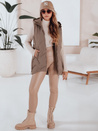 Damen Steppweste mit Kapuze dunkelbeige Dstreet TY5109