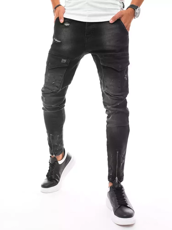 Herren Jeans Cargohose Schwarz Dstreet UX3289