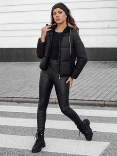 Damen Winter NORDPUFF Daunenjacke mit Kapuze schwarz Dstreet TY4617_2