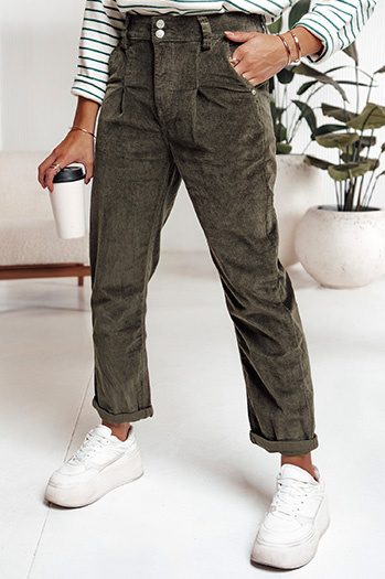 Damen Cordhose erdfarben grün Dstreet UY2231