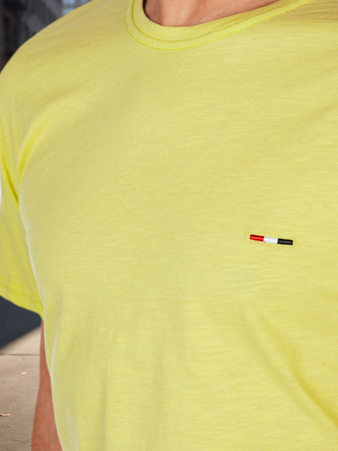 Herren-T-Shirt mit Stickerei gelb Dstreet RX5636